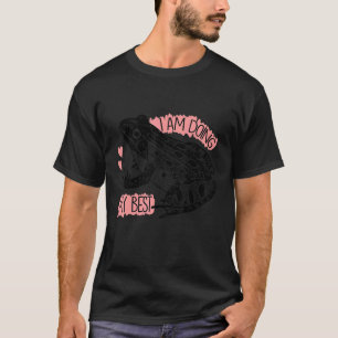Retro Vintage Frog Motiverande lektum grop L T Shirt