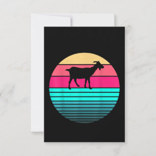 Retro Vintage Funny Animal Lover Goat Farmer Tack Kort