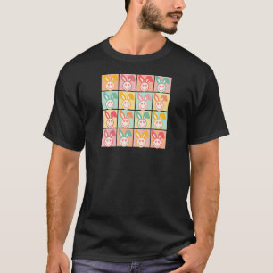 Retro Vintage Funny Bunny Ansikte Women Kid & Girl T Shirt