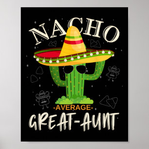 Retro Vintage Funny Nacho Average Underbar moster Poster