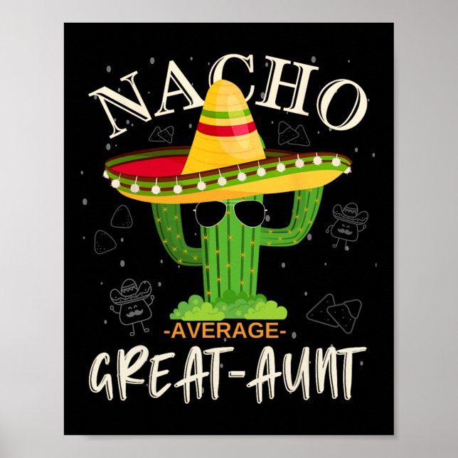 Retro Vintage Funny Nacho Average Underbar moster  Poster (Framsidan)