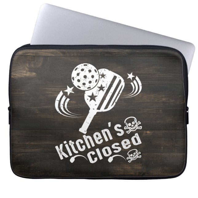 Retro Vintage Funny Pickleball Kitchen Closed Laptop Fodral (Framsidan)