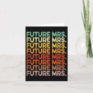 Retro Vintage Future Bride Fiancée Förlovning Bach Kort