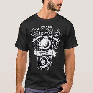 Retro Vintage gammal stil motorcykel körning T Shirt