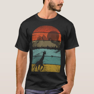 Retro vintage Giraffe och sött djur 4 T Shirt