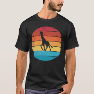 Retro vintage Giraffe och sött djur 7 T Shirt