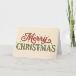 Retro Vintage God Jul Helgkort