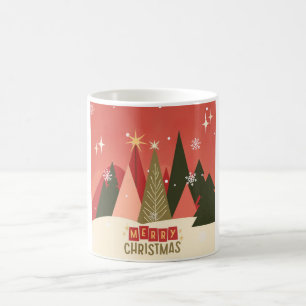 Retro/Vintage God jul träd Kaffemugg