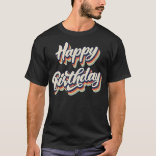 Retro Vintage Grattis på födelsedagen T Shirt