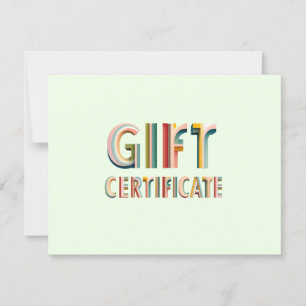 Retro Vintage Grön Presentkort