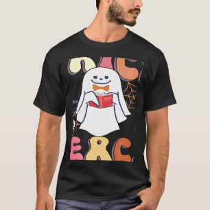 Retro Vintage Groovy Trick eller Teach Halloween G T Shirt