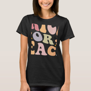 Retro Vintage Groovy Trick eller Teach Halloween T Shirt