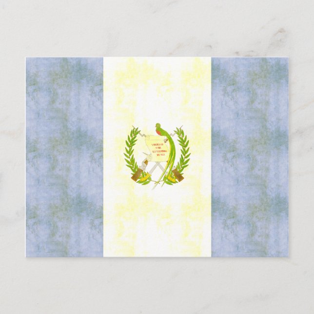 Retro Vintage Guatemala Flagga Vykort (Framsida)