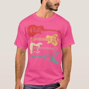 Retro Vintage Guitar Player Manar Women Acoustic G T Shirt