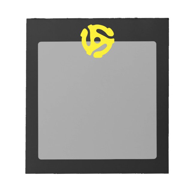 Retro Vintage Gult 45-avståndsbehållare DJ Anteckningsblock (Framsida)