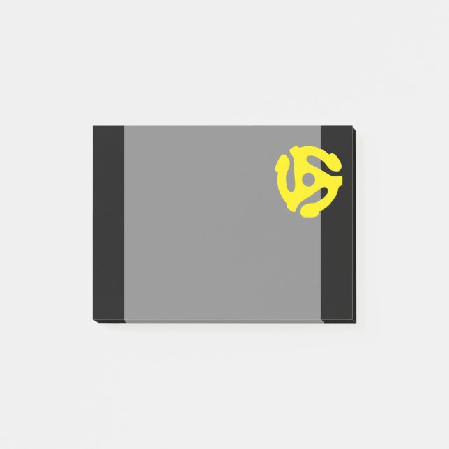Retro-Vintage-Gult 45 DJ Post-it Block (Framsida)