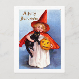 Retro vintage Halloween Jolly Halloween Helg Vykort
