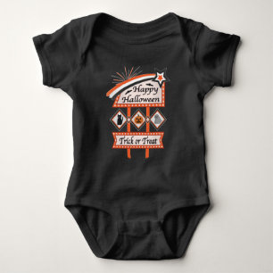 Retro Vintage Halloween-skylt – Godis eller bus T Shirt