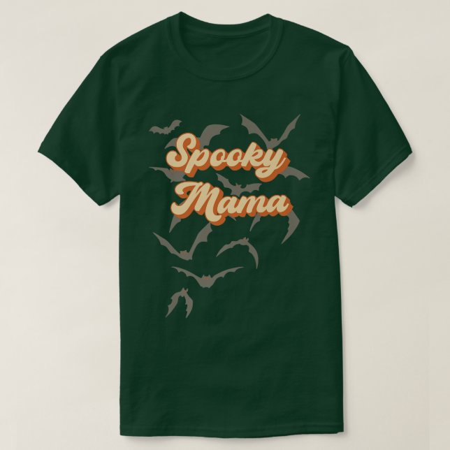 Retro Vintage Halloween, Spooky Mamma T Shirt (Design framsida)
