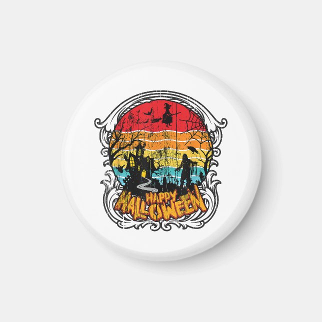 Retro Vintage Halloween - Vintage Halloween Magnet (Framsidan)