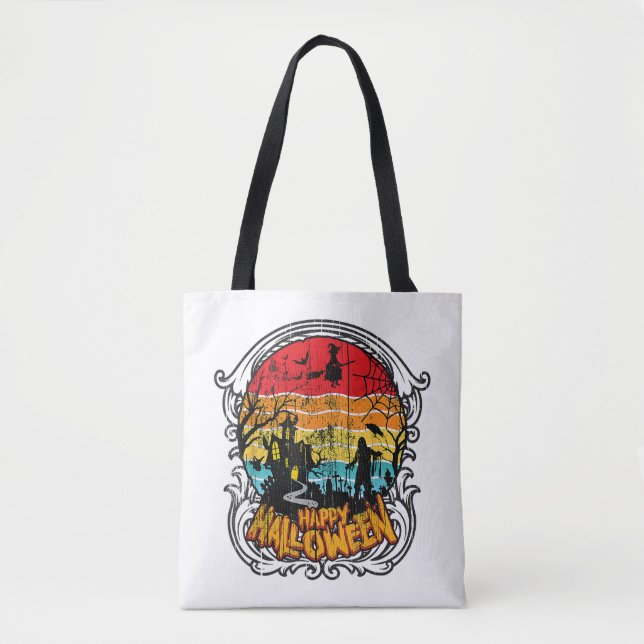 Retro Vintage Halloween - Vintage Halloween Tygkasse (Framsida)