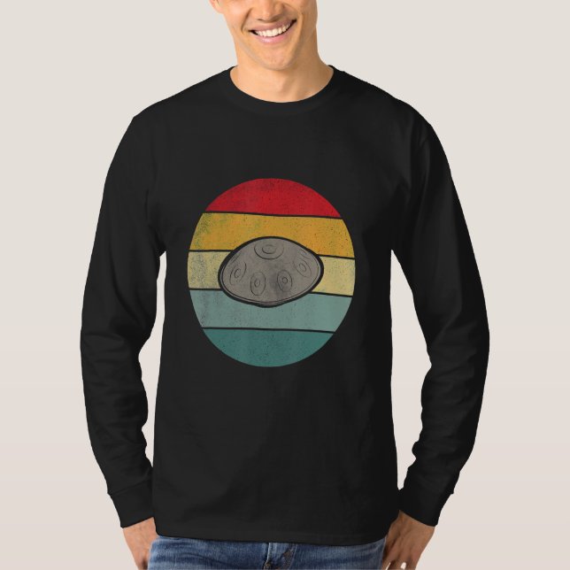 Retro Vintage Handpan T Shirt (Framsida)
