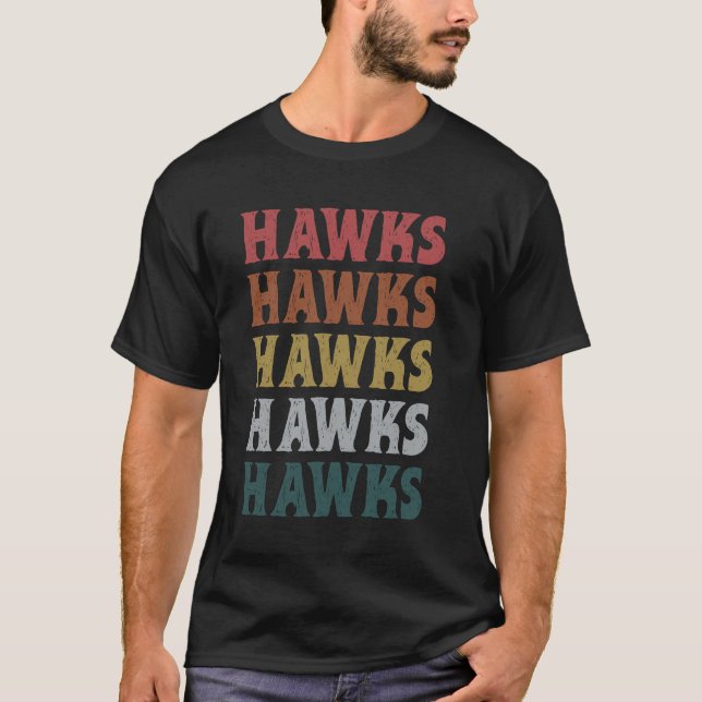 Retro Vintage Hawks T-shirt (Framsida)