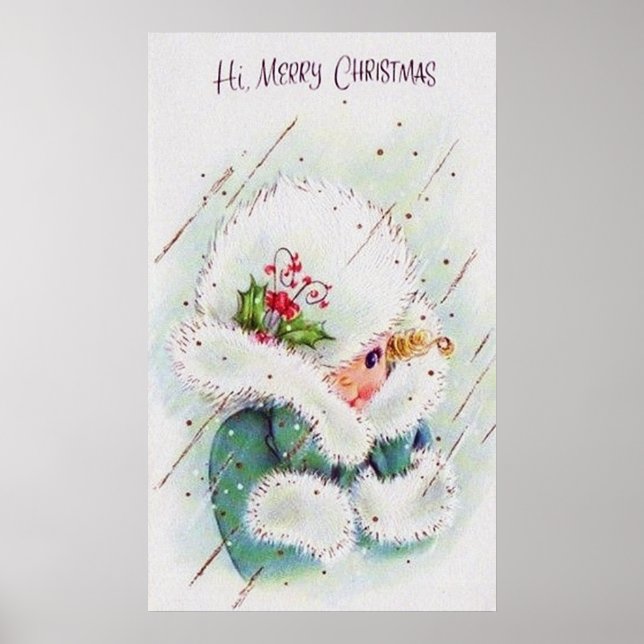 Retro vintage-Helgdag-flicka poster (Framsidan)