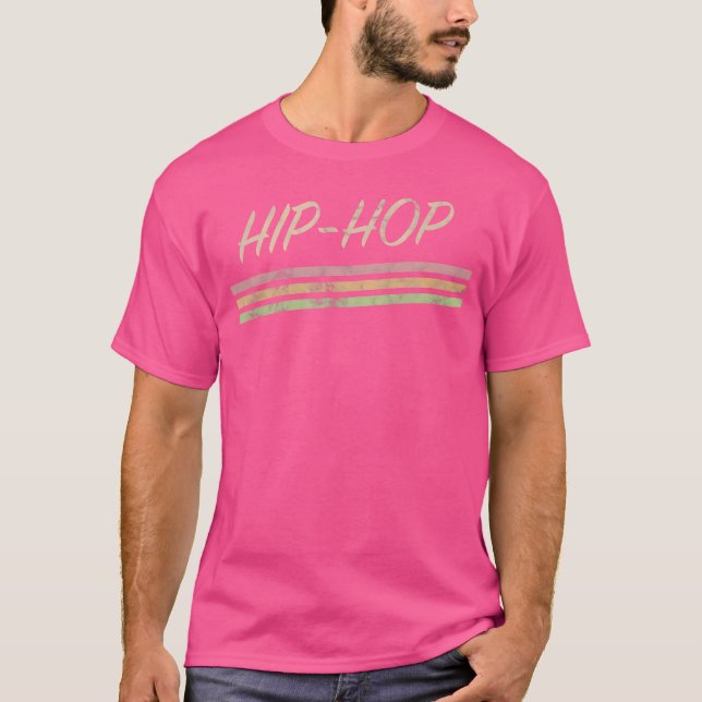 Retro Vintage Hip hop Music Älskare T Shirt (Framsida)