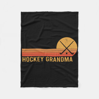 Retro Vintage Hockey Mormor Hockeyspelare Fleecefilt