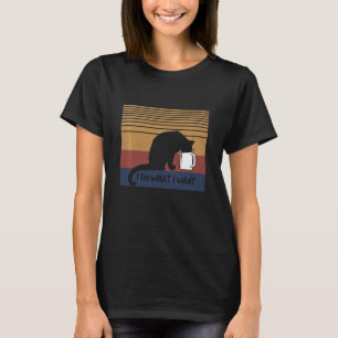 Retro Vintage I gör vad jag vill ha med sunt svart T Shirt