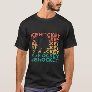 Retro Vintage Ice Hockey Gift for Ice Hockey Playe T Shirt