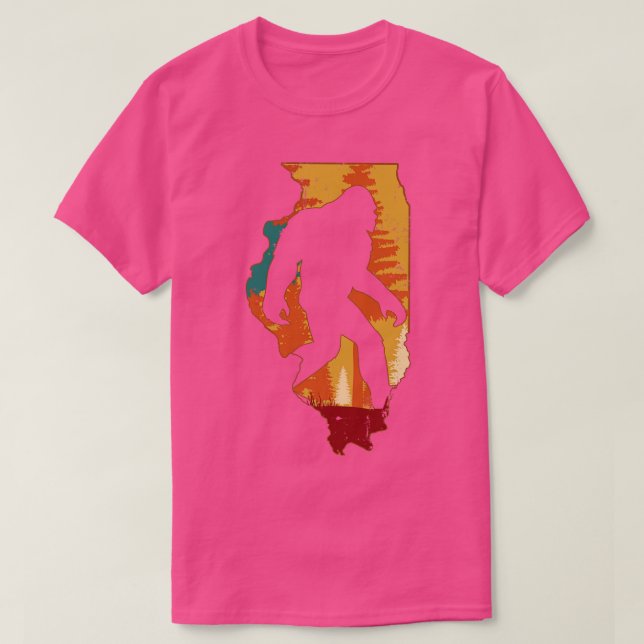 Retro Vintage Illinois T Shirt (Design framsida)