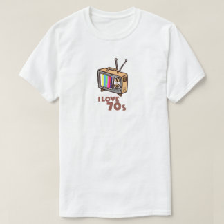 Retro Vintage Jag älskar 70-tals TV-illustration T Shirt