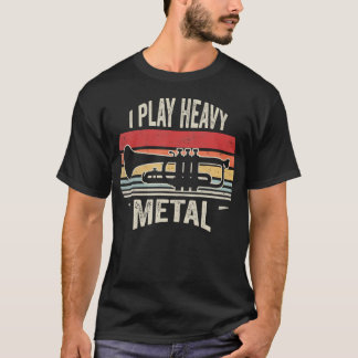 Retro Vintage Jag Spelar Heavy Metal Trumpetare T Shirt