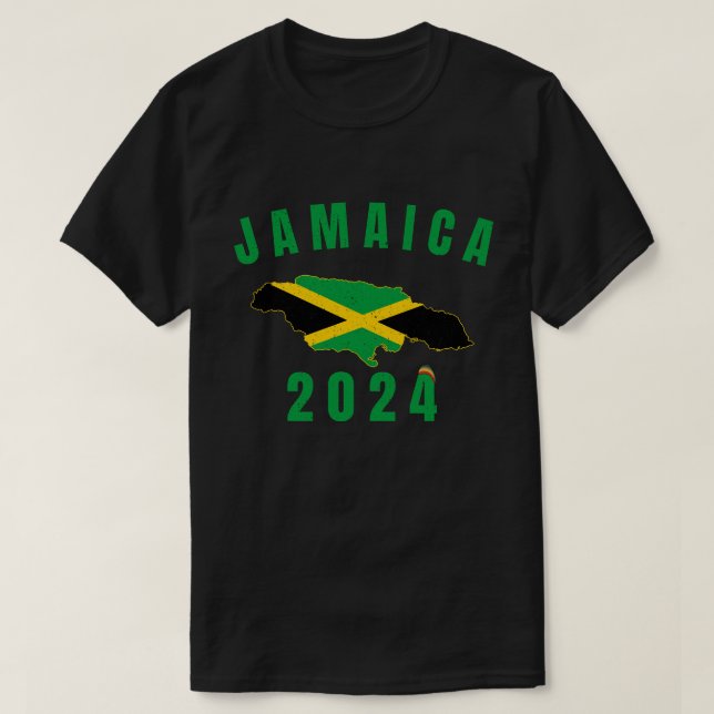 Retro Vintage Jamaica Family Vacation 2024 T Shirt (Design framsida)