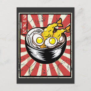 Retro Vintage Japansk Tasty Ramen Noodles Älskare Vykort