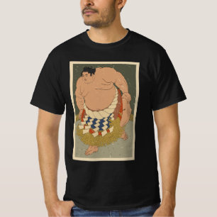 Retro Vintage Japanska Sumo Wrestler T Shirt