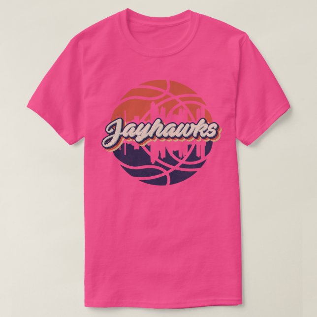 Retro Vintage Jayhawks T Shirt (Design framsida)