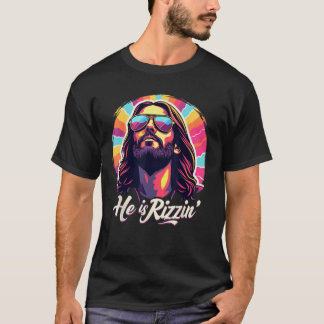 Retro Vintage Jesus Kristna Han Är Rizzin Jesus Ja T Shirt