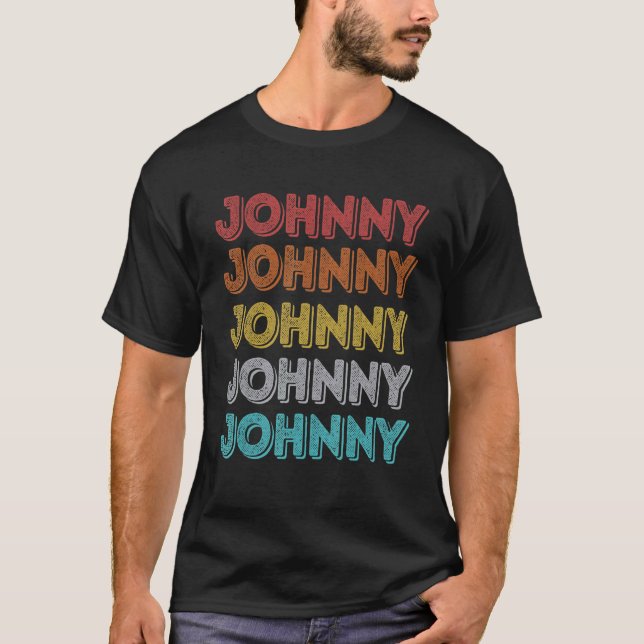 Retro Vintage Johnny T Shirt (Framsida)