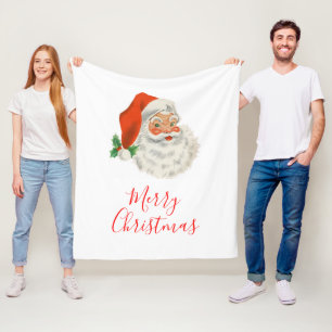 Retro Vintage Jolly Jultomten jul Fleecefilt