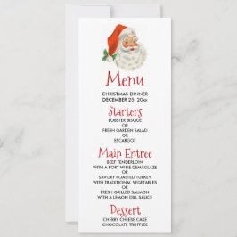 Retro Vintage Jolly Jultomten jul Inbjudningar