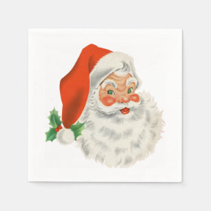 Retro Vintage Jolly Jultomten jul Pappersservett