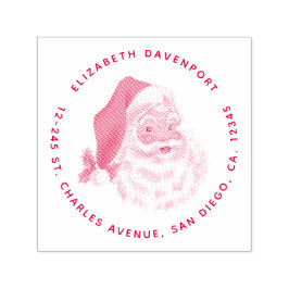 Retro Vintage Jolly Jultomten jul Självfärgande Stämpel