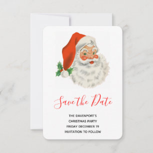 Retro Vintage Jolly Jultomten jul Spara Datumet