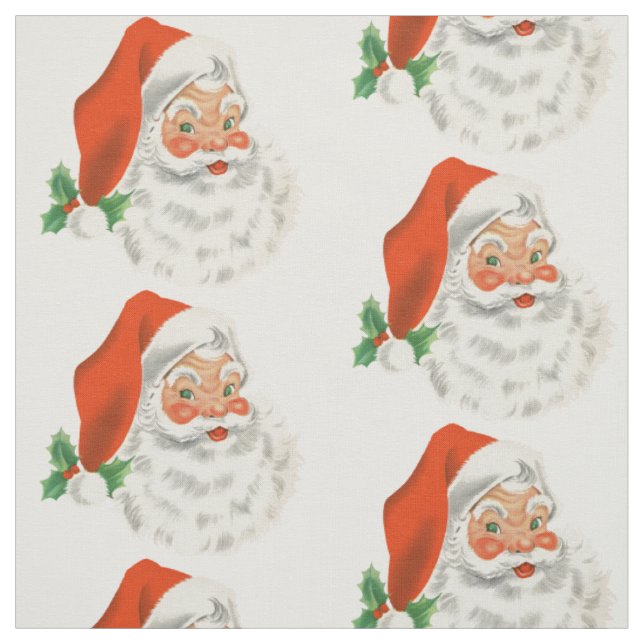 Retro Vintage Jolly Jultomten jul Tyg (Provkarta)
