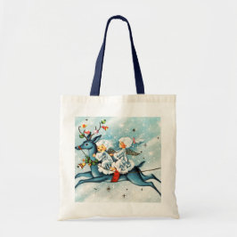 Retro vintage jul Änglar Tygkasse