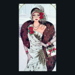 Retro vintage jul art deco dam poster<br><div class="desc">design av www.etsy.com/Shop/VanityFlairDesigns</div>