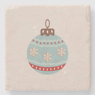 Retro Vintage jul Bauble Stenunderlägg
